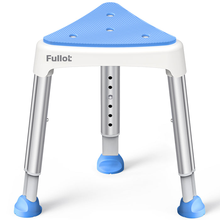 Space-Saving Triangular Shower Chair with EVA Pad, 400 lbs Weight Capacity, 9-Second Assembly