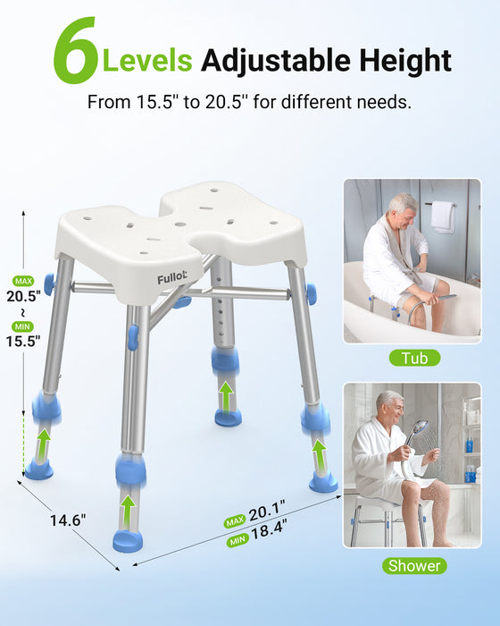 Ergonomic H-Shaped Shower Chair for Inside Shower
