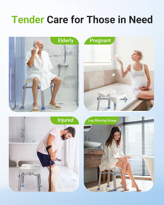 Ergonomic H-Shaped Shower Chair for Inside Shower
